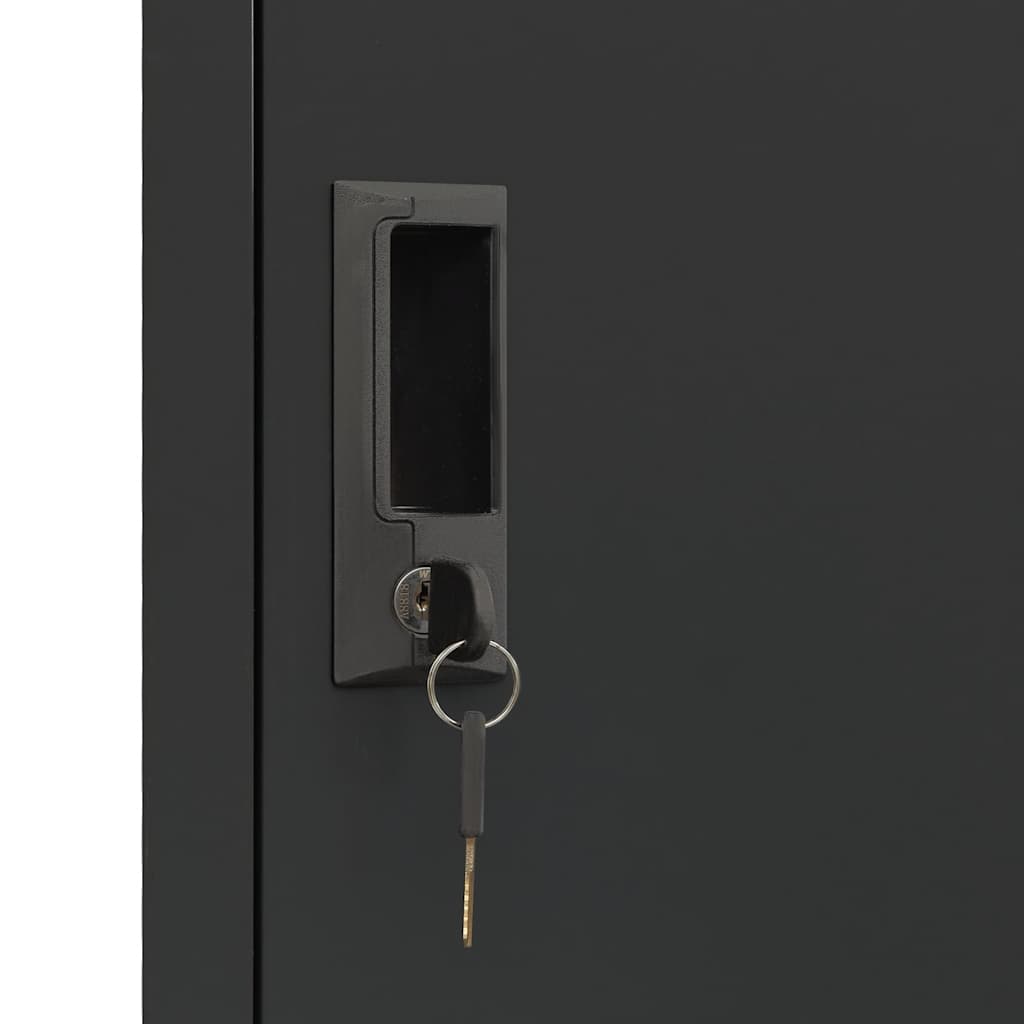 Locker Cabinet Anthracite 38x45x180 cm Steel